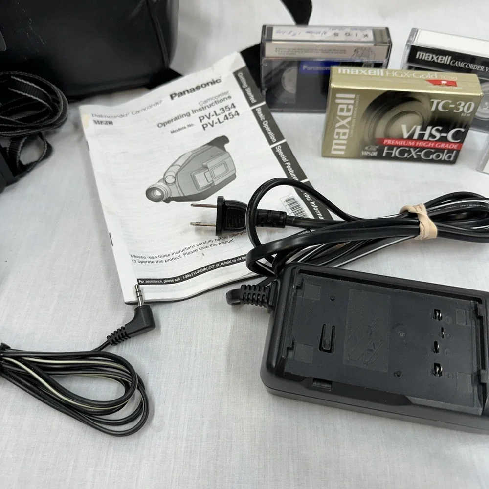Panasonic PV-L354D VHS-C Camcorder silver EXCELLENT condition (tested) Needs Bat
